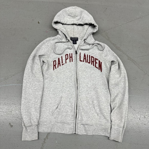 Polo Ralph Lauren Other - Polo Ralph Lauren Hoodie Mens Small Gray Full Zip Fleece Arch Logo Sweatshirt